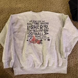 Gray Football Graphic Sweatshirt